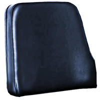 UCA82340   Seat Back---Black Vinyl---Steel Back